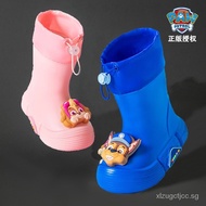 PAW Patrol Children's Rain Boots Boys Baby Drawstring Non-Slip Rain Boots Girls Primary School Students Waterproof Middle Tube Children Rubber Shoes