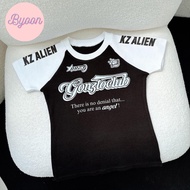 Áo Baby Tee Raglan Byoon Store In Chữ KZ ALIEN Phong Cách Cá Tính BY99