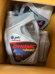 น้ำมันเครื่องยนต์ดีเซล Ptt Dynamic turbo 15w-40 ขนาด 6 ลิตร แถม 1 ลิตร