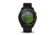 Pendekatan Garmin S60, Premium GPS Golf Watch dengan paparan skrin sentuh dan pemetaan CourseView warna penuh, Black w/Silicone Band (diperbaharui)