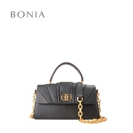 Bonia Black Croissant Satchel Bag