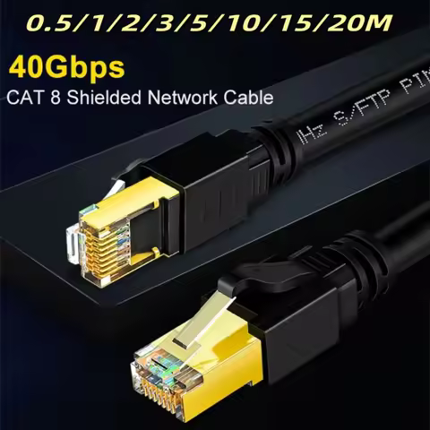 Cat 8 Ethernet Cable LAN Network Cat8 Rj45 Speed Network Cable 40Gbps 2000Mhz 26AWG 1m 2m 3m 5m 10m 