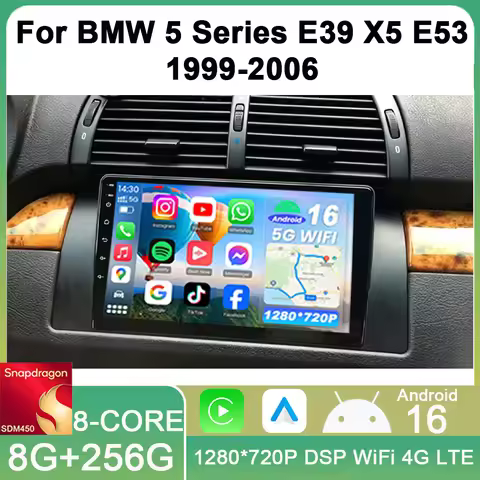 9" Android 16 Car Radio for BMW 5 Series X5 E39 E53 1999 - 2006 Multimedia Stereo WiFi Video 2 DIN C