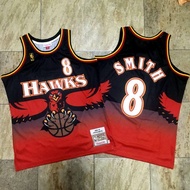 Áo Nịt Nam Steve Delano Smith Atlanta Hawks Red 1996-97 Hardwood Classics Authentic Jersey