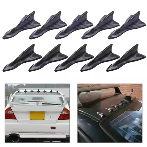 Universal Rear Roof Shark Fins Spoiler Wing Kit Shark Fin Diffuser Vortex Generator Car Roof Spoiler