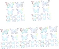 Generic 240 Pcs Butterfly Sticker Mirror Stickers 3d Decorations Animal Stickers for Wedding Decorations for Ceremony Arts and Crafts Metal Child Paper Three-dimensional