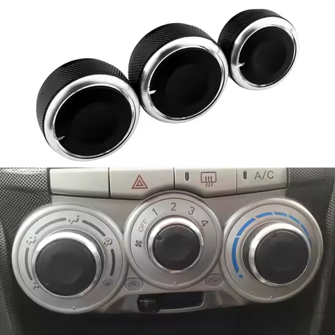3Pcs/set Car Air Conditioning Knob AC Knob Cover for Perodua Myvi 1st for Daihatsu Sirion AC Switch
