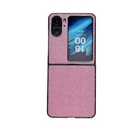 全城熱賣 - 適用於OPPO Find N2 Flip 高閃皮紋防摔手機保護殼（紫色）