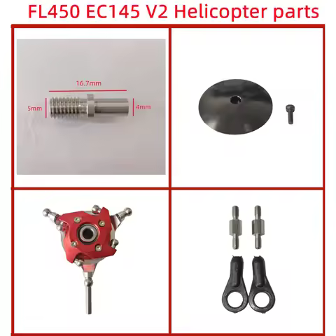 FLISHRC 450 EC145 V5 Four Rotor Head Helicopter Accessories Simulation RC Helicopter Parts