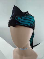 ikeut tutup kepala bahan katun motif batik
