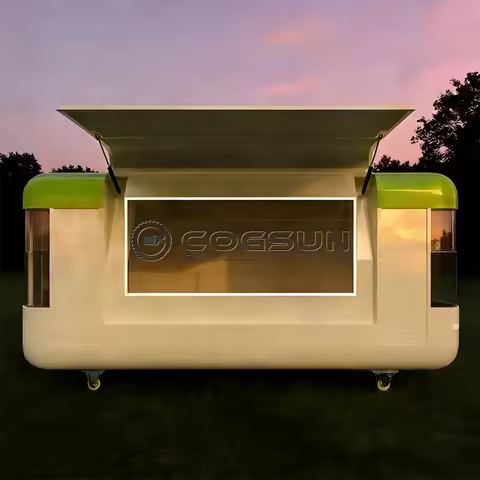 Cogsun Mobile Coffee Kiosk Food Kiosk Food Truck Trailer Fully Equipped Full Kitchen Pizza Oven Ice 