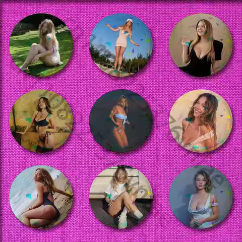 American Actress S-Sydney Sweeney Badge For 58mm 32mm 44mm 25mm 75mm Round Pin Brooch Insignia Cover