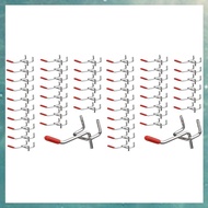 (OAKF) 50X Single Pegboard Hooks 50mm Board Slat Wall Retail Display Shop Peg Fits 25mm