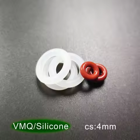 VMQ Ring Gaskets CS 4mm OD 15/16/17/18/19/20/21/22/23/24/25/26/27/28/29/30/32/35/38/40/300mm Food Gr