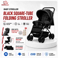 Beige Stroller for baby Foldable stroller 2 way Travel Stroller Baby Adjustable Lightweight Stroller