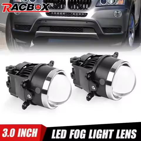 3 inch Fog Light Bi-LED Projector Lens Hi-Lo Beam Fog Lamp Lenses Driving Light 6000K For Ford Honda