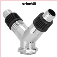 ORIENTLIIY Drain Tee Joint, Backflow Preventer with Trap Seal Y Pipe Connector, ABS Material Fits 40