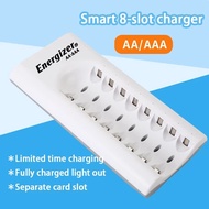 Energizer 8-slot Fast Charging LED Display Fast Charger with Energizer AA 2450mAh rechargeable batte