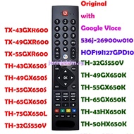 NEW 4K Smart Android TV Remote Control Original with Vioce 536j-26900w010 HOF19I127GPD10 Button TX-43GXR600 TX-49GXR600 TX-55GXR600 TH-43GX650S TH-49GX650S TH-55GX650S TH-65GX650S TH-75GX650L TH-32GS550V TH-32GS550V TH-49GX650K TH-55GX650