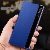 For VIVO IQOO 13 case Flip Case Smart View cover for VIVO IQOO 13 Phone Casing Window Flip Leather P