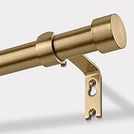 Gold Curtain Rods for Windows 36 to 176 Inch(3-14 Feet),1" Diameter Drapery Rods with Modern Style E