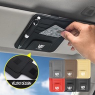 Toyota Alphard Car Sun Visor Card Pen Holder Glasses Clip Imitation Leather Storage Bag For Toyota A