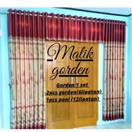 Gorden Jendela Pintu Minimalis Smokring Motif Batik Gorden Satu Set Poni A tas Pintu Minimalis