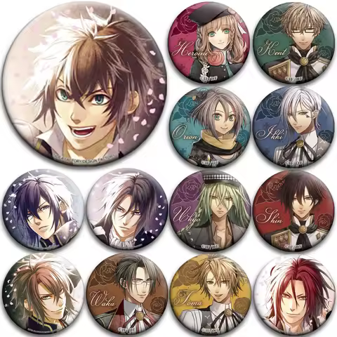 Otomate Premium Can Badge Collection Amnesia Anime Button Pins Creative Brooch for Collar Bag Hat De