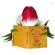 Christmas Tree Topper Checkered Funny Grinch Plush Doll Decoration Christmas Tree Ornament Holiday G