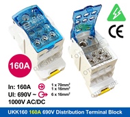 FJ/UKK 690V-1000V AC/DC Distribution Block (80A/125A/160A/250A/400A)