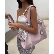 Korean Style hieta Rivet Denim Shoulder Handbag Large Capacity Tote Underarm Bag