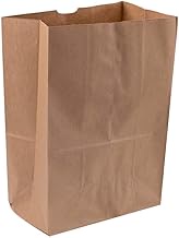 RoyalNa 50 count Heavy Duty 12"W x 7"D x 17"H Kraft Brown Paper Barrel Sack Bag 57 Lbs Basis Weight