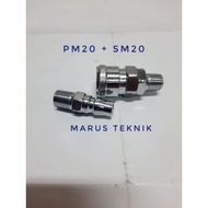 Quick Coupler 1/ 4" Double Thread Air Connector SM20 + PM20
