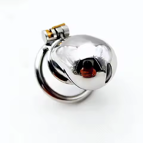 This Mans Metal Chastity Cage Provides BDSM Anti Shedding Restraint Control Through Secure Cock Ring