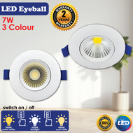 LED Eyeball 7W Spotlight Lampu Siling Ceiling Downlight Decoration Down Light Lights Wall Lighting Hiasan