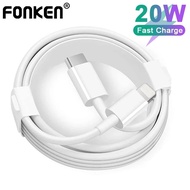 Fonken 1m/2m PD20W USB C Cable for I-Phone USB C To Light-ning Phone Charge Cable Quick Fast Chargin