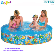 Intex ส่งฟรี สระน้ำ สระขอบตั้ง ลายการ์ตูน สัตว์น้ำใต้ทะเล 6 ฟุต (1.83x0.38 ม.) รุ่น 56452