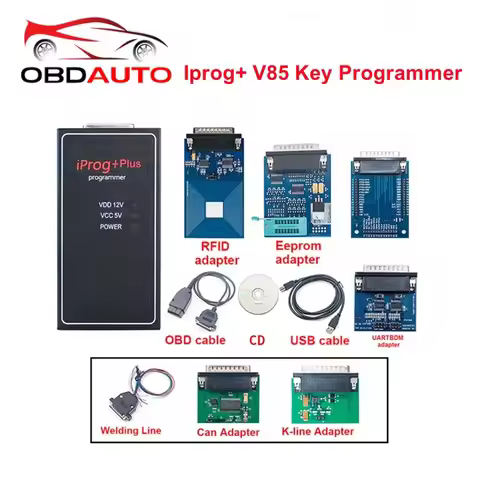 IPROG+ Plus 777 V85 iPROG Auto Key Programmer Iprog + Plus Support IMMO+KM+Airbag Reset Support Read