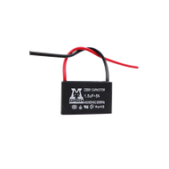 แคปพัดลมแบบสายสาย MONO FAN MOTOR CAPACITOR ขนาด 1.5 uF  2uF 2.5 uF  3 uF  3.5 uF  4 uF และ  5 uF