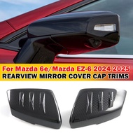For Mazda 6e/Mazda EZ-6 2024 2025 ABS Carbon Fiber Add-on Mirror Cover Caps Trim