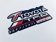 สติ๊กเกอร์ Toyota Racing TRD Japan สติกเกอร์ 2ชิ้น JDM Foil Sticker Car 3D ตัวนูน แต่งรถ ติดรถ ติดกระจก ติดข้างรถ ติดท้าย ติดกันชน รถยนต์ Vios Yaris Vigo Revo Fortuner #V.2