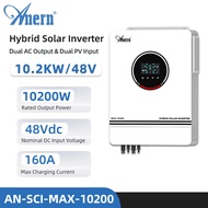 Anern 8.2KW/10.2KW Hybrid Solar 48V Hybrid Off Grid Inverter MPPT Solar Inverter with Dual PV Inputs