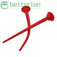 BETTER-LONTIME Long Sausage Nozzle, Red 11.8in Caulking Nozzle, Durable Glass Cement Curved Caulking