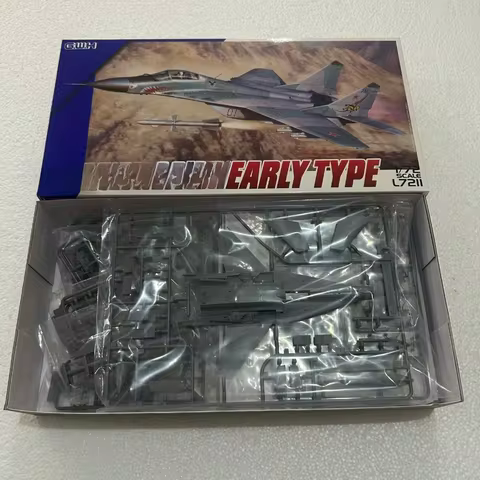 Assemble Attack Aircraft Scale Model Kit L7211 MiG-29 9-12 fulcrum fighter early stage 1:72 By Great