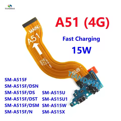 USB Charger Board Connector Main Flex Cable Charging Dock Port For Samsung Galaxy A51 4G A515F A515U