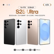 Q25-S25 Ultra NEW 4G/5G Smartphone 6.8 Ultra Full Screen Memory 16GB+1TB Supports S25 Phone Cases An