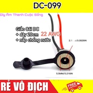 DC-099 AWG 20cm Female DC jack power cord and Diy cover -