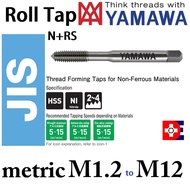 metric YAMAWA roll taps forming taps fluteless taps [m1 m1.4 m1.6 m1.7 m1.8 m2 m2.5 m2.6 m3 m4 m5 m6