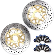 Arashi Front Brake Discs Rotors + Mounting Bolts Screws for Honda CB400 FOUR 1997-2000 / CB400 VTEC 