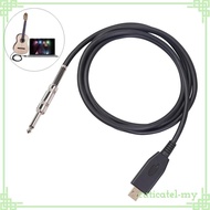 [CuticatefaMY] 2M 6.5ft Guitar Bass 1/4'' 6.35mm to USB Link